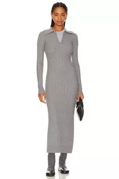 Платье миди BEVERLY HILLS x REVOLVE Midi Cable Dress, цвет Heather Grey