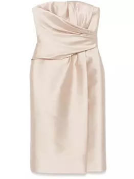 Платье миди без бретелек Alberta Ferretti, нейтральный