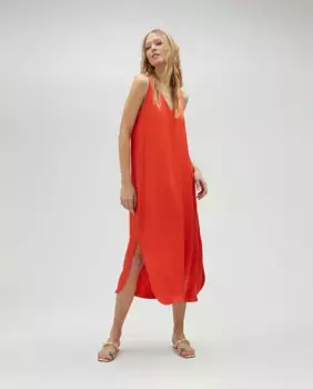 Платье миди без бретелек Lola Casademunt, оранжевый
