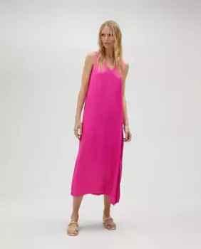 Платье миди без бретелек Lola Casademunt, фуксия