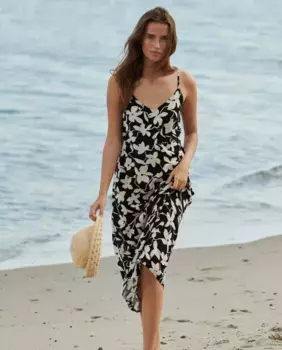 Платье миди без бретелек Vila, черный