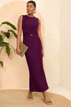 Платье миди без рукавов из джерси с завязкой спереди Love & Roses, красный