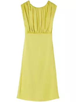 Платье миди без рукавов JIL SANDER, зеленый