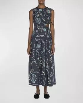 Платье миди без рукавов Otoo Relicario с вырезами Agua by Agua Bendita, цвет Multi