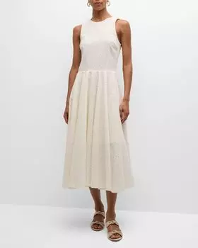 Платье миди без рукавов с люверсами FRAME, цвет Cream