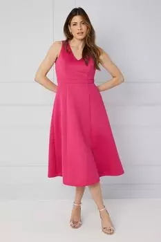 Платье миди без рукавов Scuba Wallis, розовый