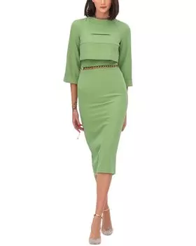 Платье миди BGL, зеленый