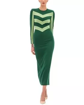 Платье миди BGL, зеленый