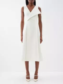 Платье миди bibba из фактурного крепа Emilia Wickstead, белый