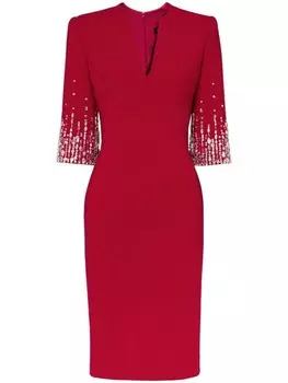 Платье миди Biela Jenny Packham, красный