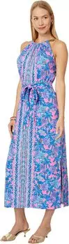 Платье миди Bingham Lilly Pulitzer, цвет Soleil Pink Palm Paradise Engineered Dress