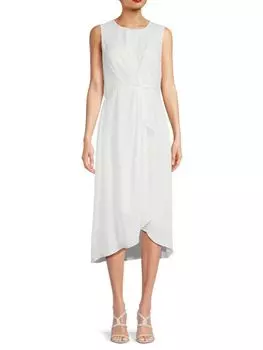 Платье миди Blake с высоким и низким вырезом Kobi Halperin, белый