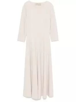 Платье миди Blanca Vita из креповой фактуры, серый