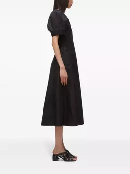Платье миди Bloom с объемными рукавами 3.1 Phillip Lim, черный