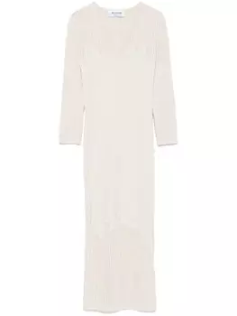 Платье-миди Blugirl с цветочным узором, нейтральный