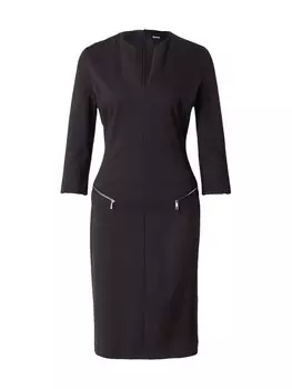 Платье миди BOSS Dress Dalmar, черный