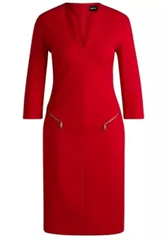 Платье миди BOSS Dress Dalmar, цвет blood red