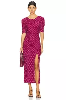 Платье миди briella Free People, фуксия