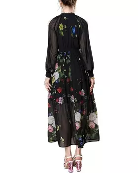 Платье миди BURRYCO, черный