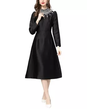 Платье миди BURRYCO, черный