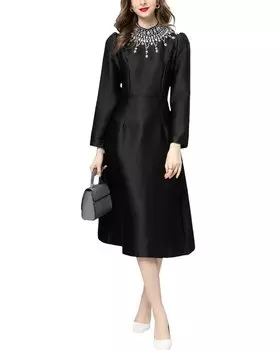 Платье миди BURRYCO, черный