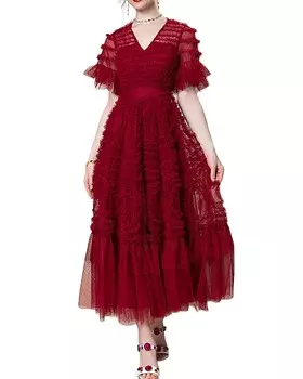 Платье миди BURRYCO, красный