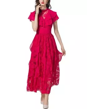 Платье миди BURRYCO, красный