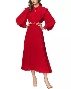 Платье миди BURRYCO, красный