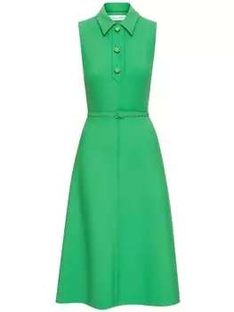 Платье миди Cactus с поясом Oscar de la Renta, зеленый