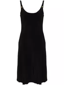 Платье миди Cady с логотипом MIU MIU, черный