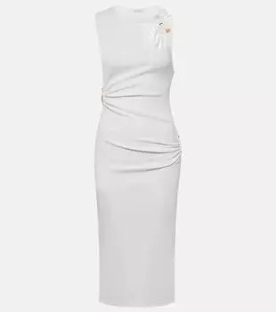 Платье миди callisto trinity из джерси Christopher Esber, белый
