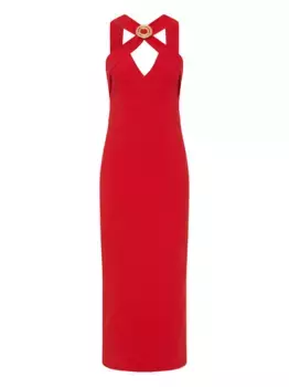 Платье миди Cameron с перекрестными бретелями Rebecca Vallance, красный