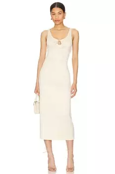 Платье миди Camila Coelho Fern, кремовый