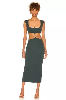 Платье миди Camila Coelho Knox, цвет Emerald Green