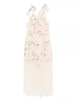 Платье миди Cascadian Lace ZIMMERMANN, нейтральный