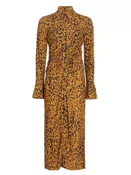 Платье-миди Claudia Altuzarra, цвет golden ochre feather