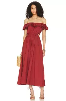 Платье миди Cleobella Daria, цвет Brick