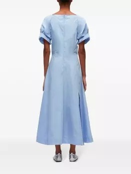 Платье миди Collapsed Bloom с поясом 3.1 Phillip Lim, синий