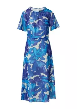 Платье миди COMMA Dress, цвет sapphire/azure