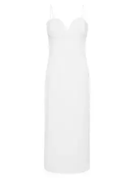 Платье миди Cora со сборками и бюстом Rebecca Vallance, слоновая кость