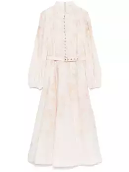 Платье миди Crushed ZIMMERMANN, розовый