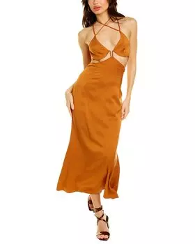 Платье-миди Cult Gaia Kisha, коричневый