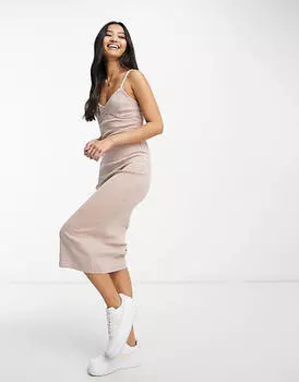 Платье миди цвета мокко Miss Selfridge