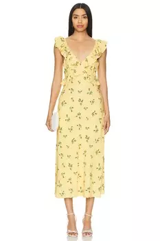 Платье миди цвета розмарина Kitri, розовый