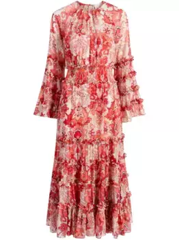 Платье миди Damask Cinq A Sept, красный