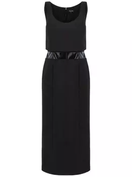 Платье-миди Del Core с контрастными вставками, черный