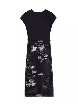 Платье миди Desigual Dress, черный