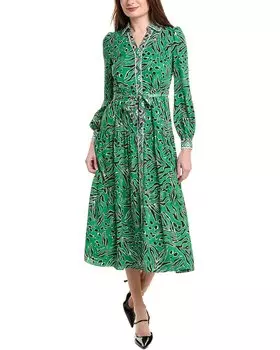 Платье миди Diane von Furstenberg Alea, зеленый