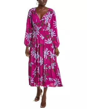 Платье миди Diane von Furstenberg Dominique, фиолетовый