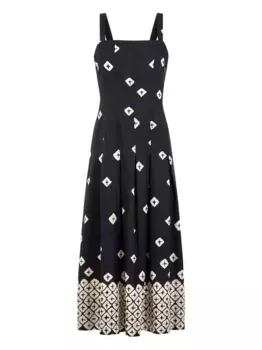 Платье миди Dixon с принтом Marie Oliver, черный